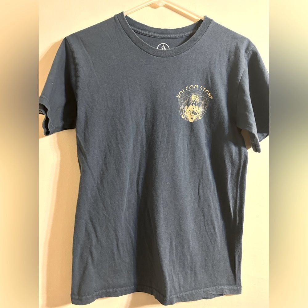 Volcom light blue logo tee size small